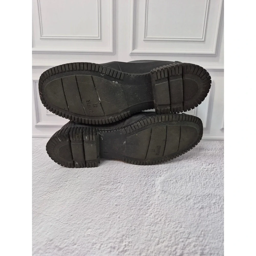 Camper Pix Black Leather Chunky Ribbed Sole Lace Up Oxford Shoes Womens 37 7